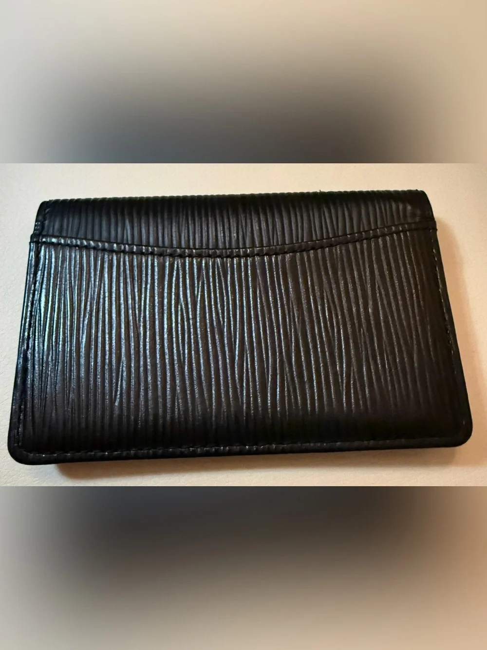 Louis Vuitton Black EPI Textured Leather Card Holder